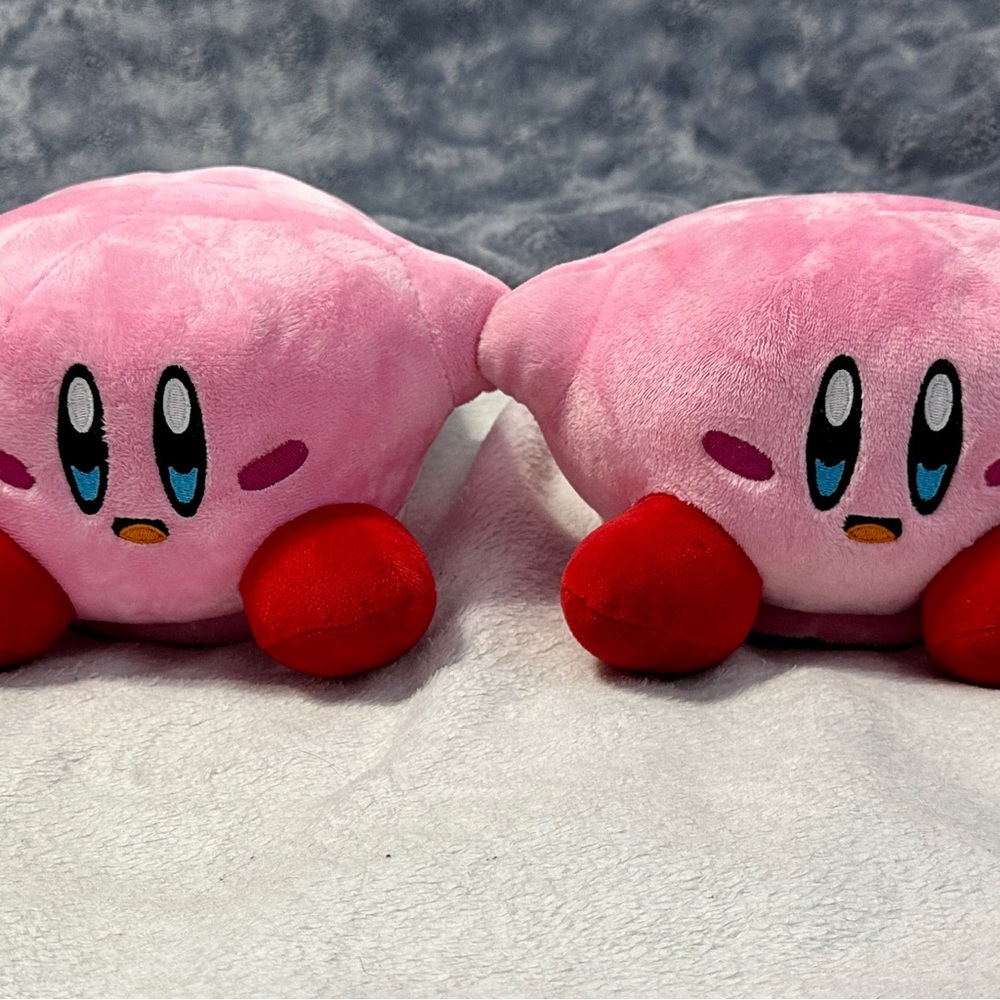 Pink Kirby Plush Slippers